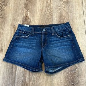 Joe’s Hannabeth Jean shorts, finished hem, light distressing on pockets size 26